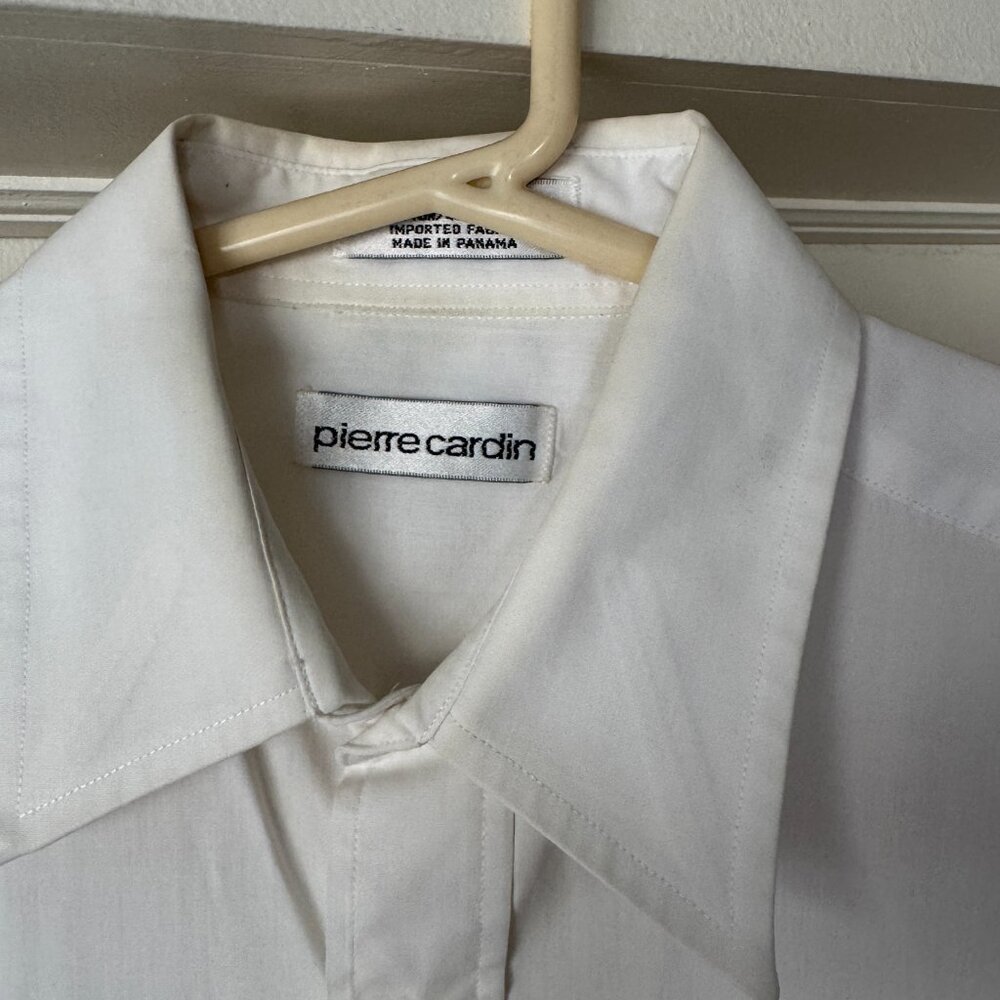 Men's Pierre Cardin White Dress Shirt SZ 15.5 - 32/33 - Picture 2 of 4